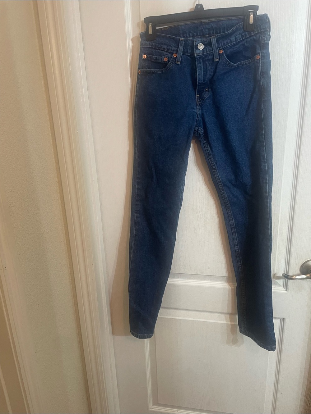 Levi's Men's Straight Jeans in Dark Blue Denim